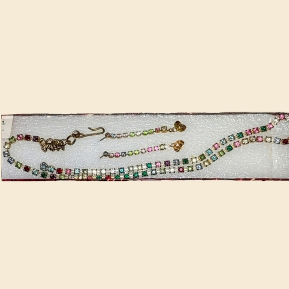 Old Fashioned Vintage Rhinestone Choker Set - Picture 13 of 16